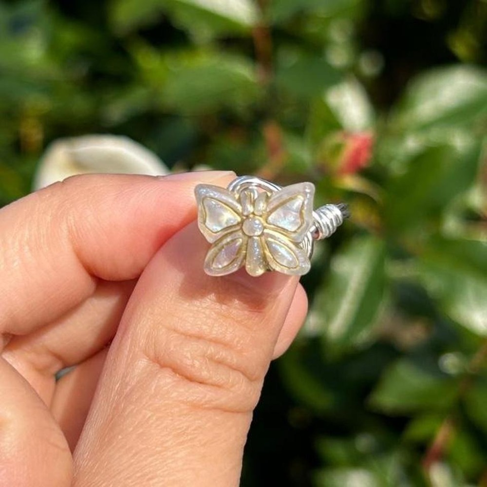 Glistening Butterfly Wire wrapped ring Tarnish resistant wire Boho